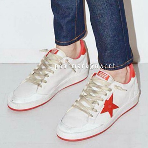 Golden Goose Shoes - Golden Goose 🍓 Ball Star Ballstar Strawberry Red White Sneakers Shoes 37 7